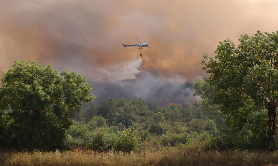 San Fernando se refuerza contra los incendios: Llega helicóptero con 4 mil litros de carga