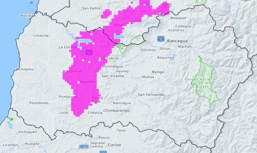 Palmilla se mantiene entre las comunas con alto riesgo de incendio forestal