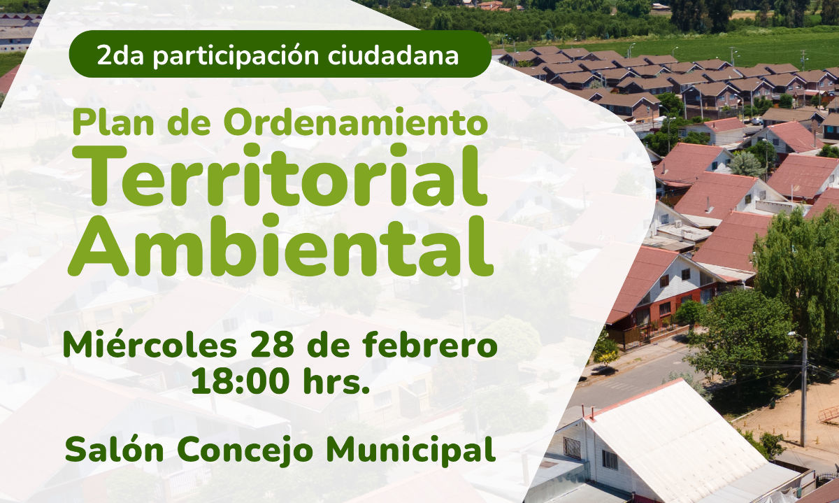 En San Fernando organizan ciclo de participación ciudadana por Plan de Ordenamiento Territorial Ambiental